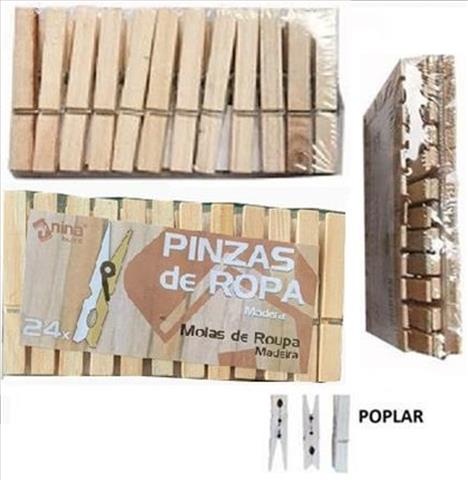 24 PINZAS MADERA ROPA  130206024 9006500
