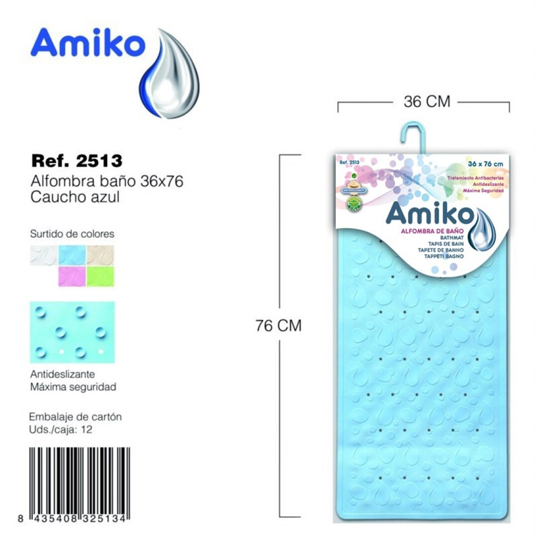 ALFOMBRA BAÑO 36X76 AZ 9046500