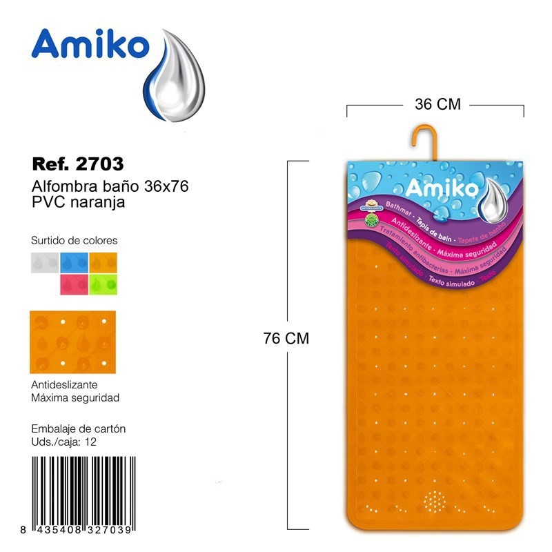 ALFOMBRA BAÑO 36X76 TRANSP. NAR 904900
