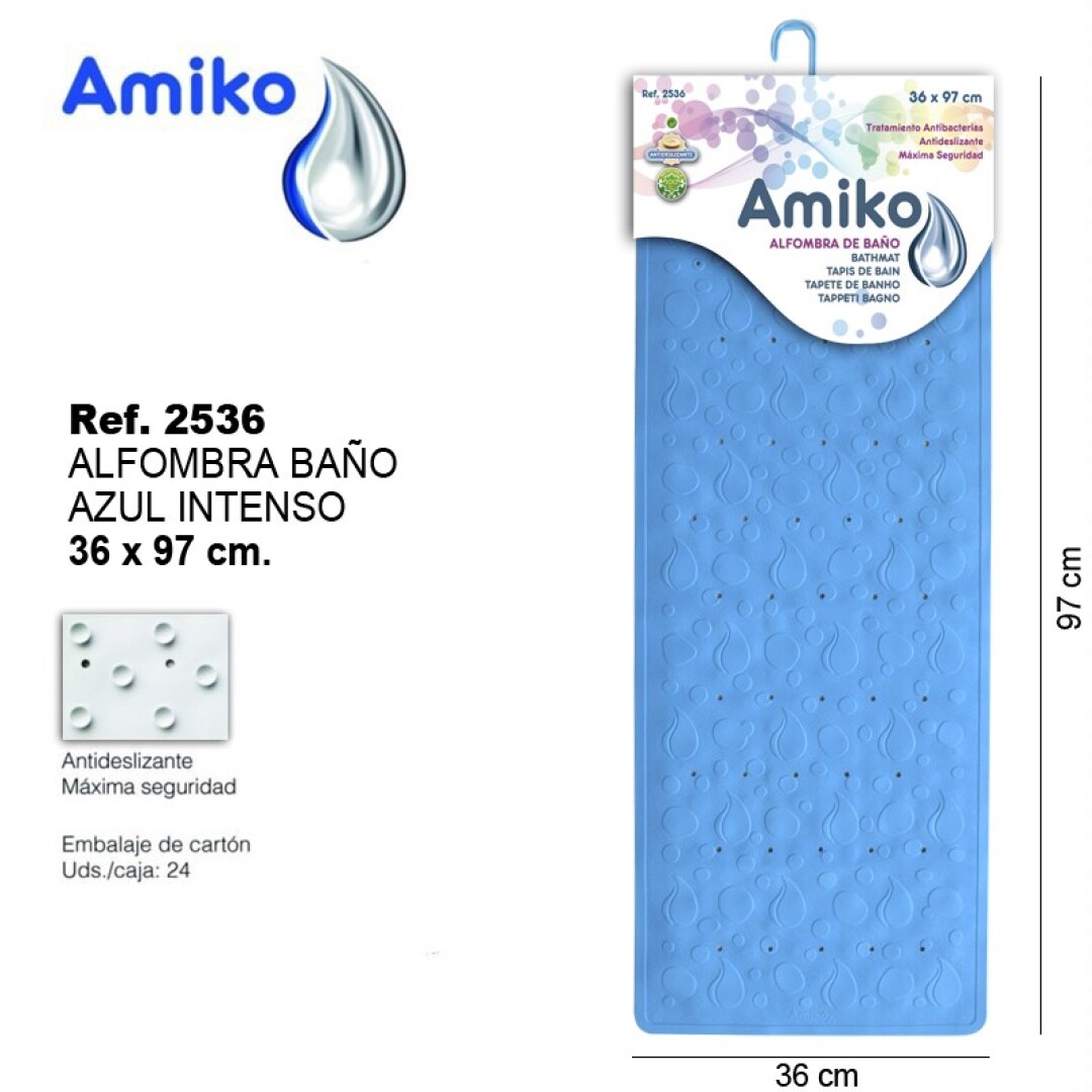 ALFOMBRA BAÑO 36X97 AZ.INTENSO 90570