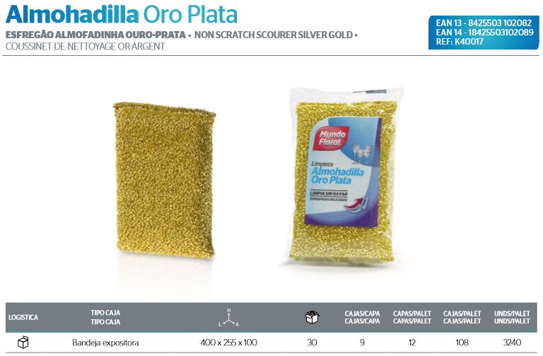 ALMOHADILLA ORO-PLATA  900600