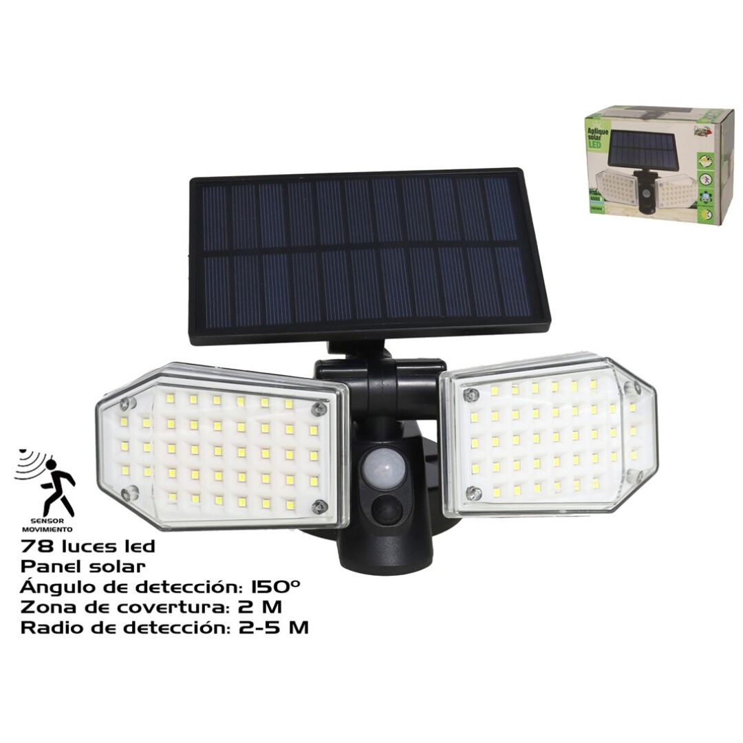 APLIQUE SOLAR EXT.C/SENSOR 78LED 9093500