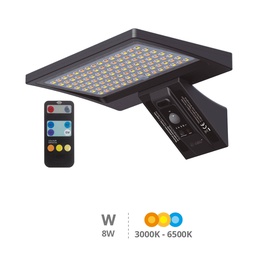 APLIQUE SOLAR LED C/SENSOR Y CRESPUSC 8W 940300