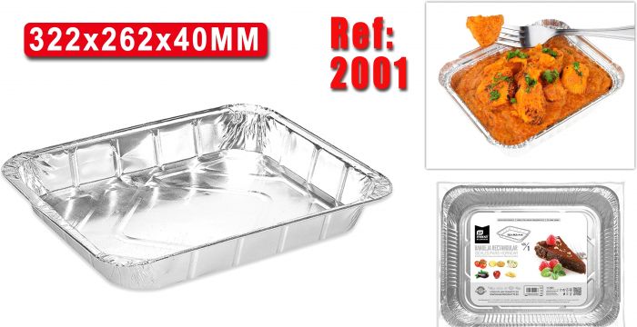 BANDEJA ALUM. RECT.322X262  9003500