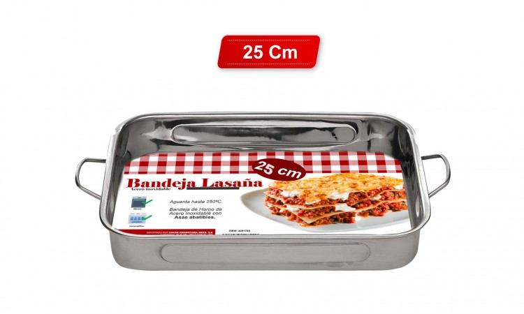 BANDEJA LASAÑA INOX 25CM 9026500