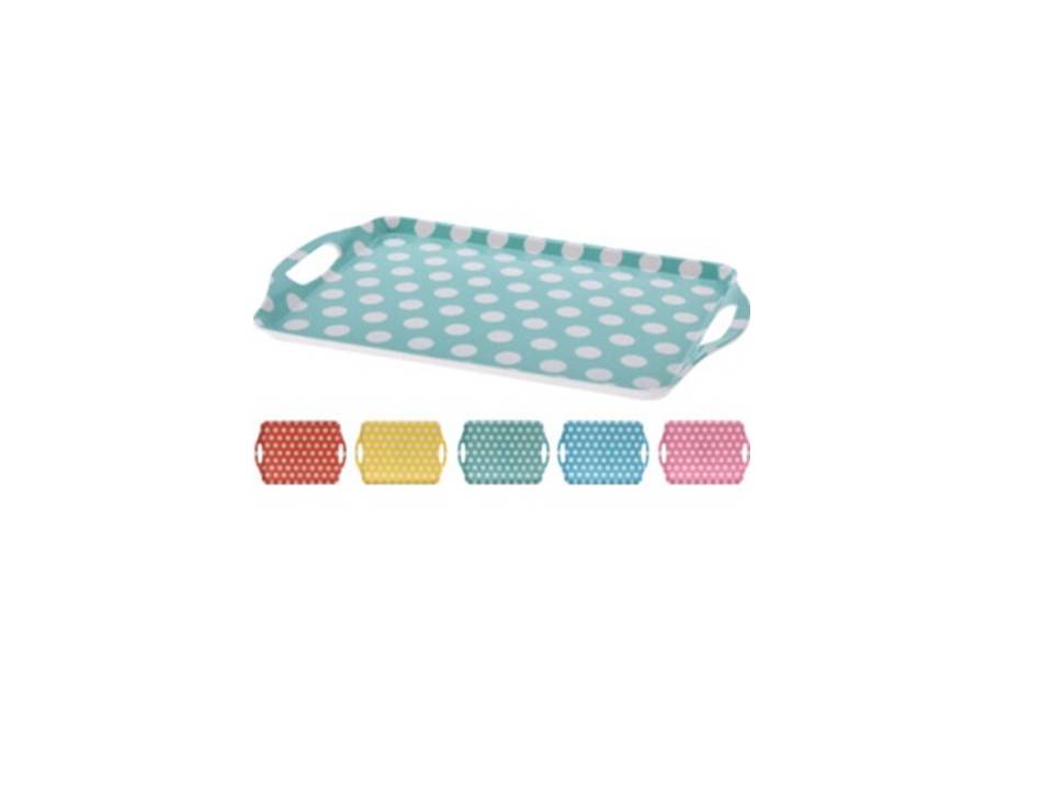 BANDEJA MELAMINA 45X30 LUNARES 903300