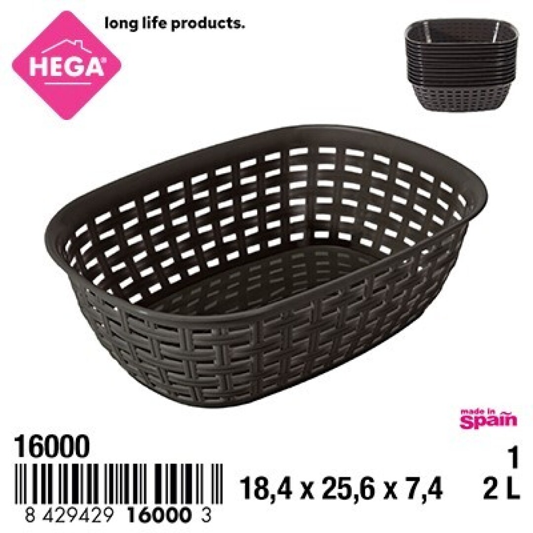 BANDEJA OVAL Nº1 RATTAN 2L  WENGE 900800