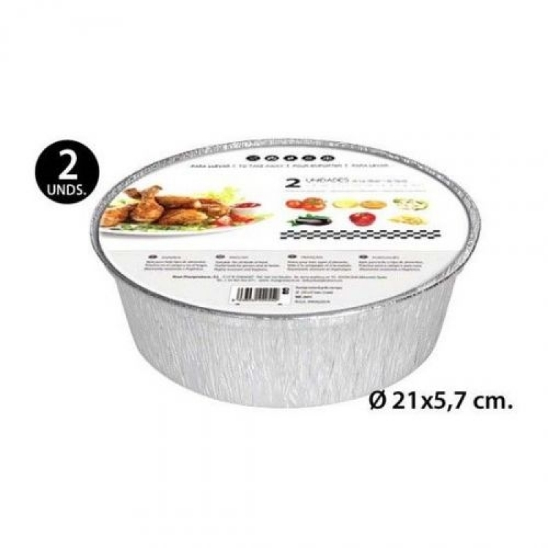 BANDEJA RED POLLO C/TAP 21CM 2U  9006000