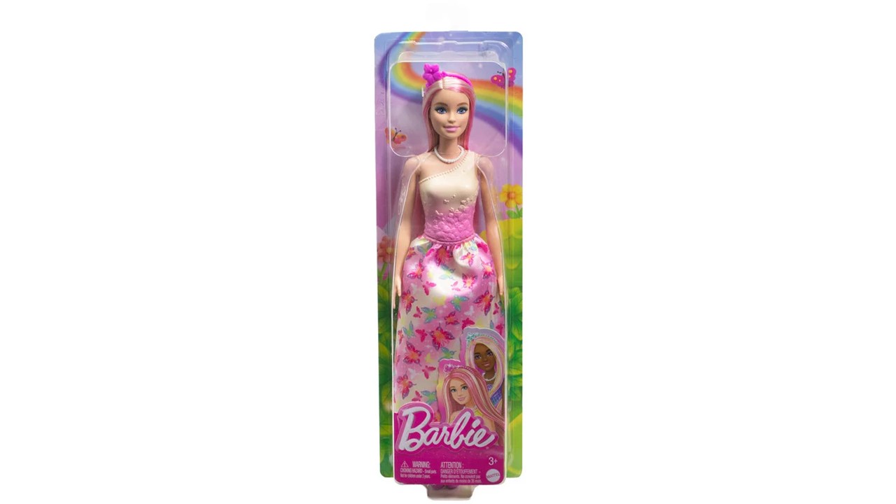 BARBIE PRINCESA C/FALDA HHR07 ROSA 9137500