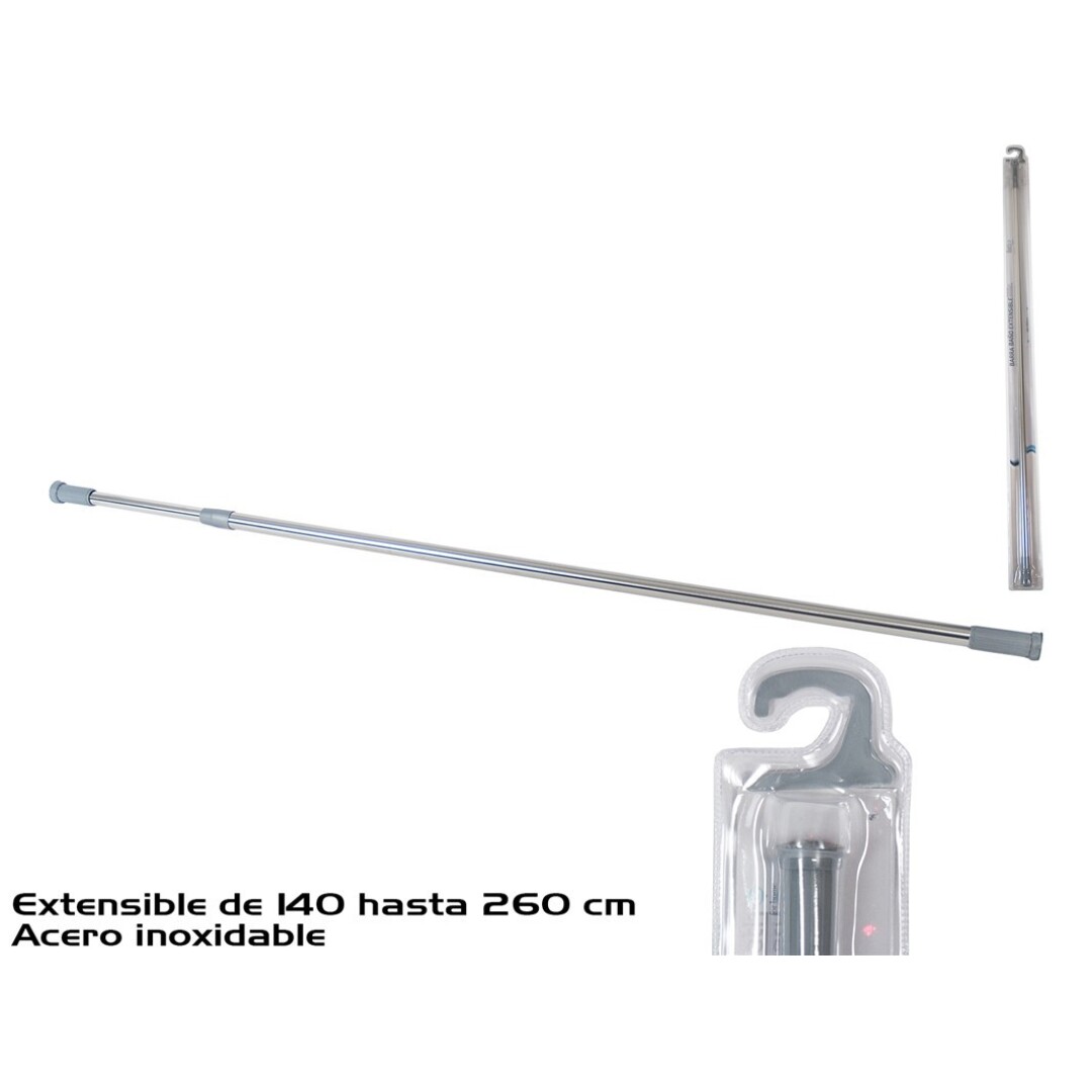 BARRA BAÑO EXT.140-260CM CROMADA 9045100