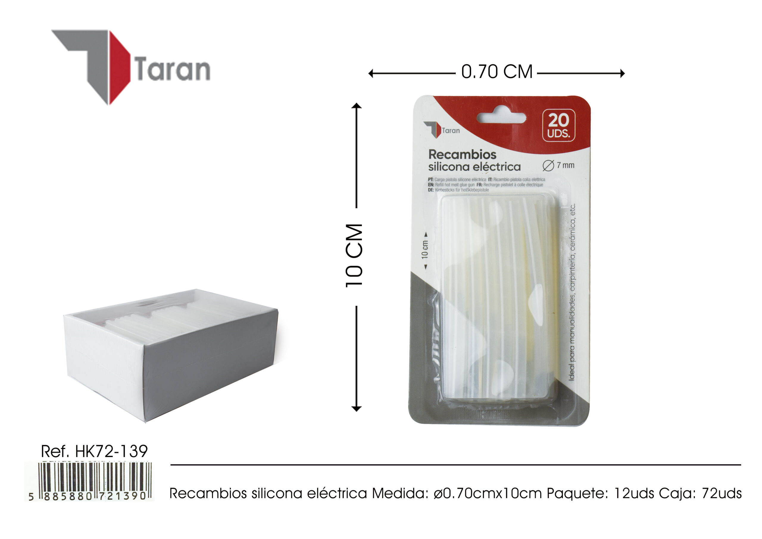 BARRA SILICONA 7X100MM 20U 900900