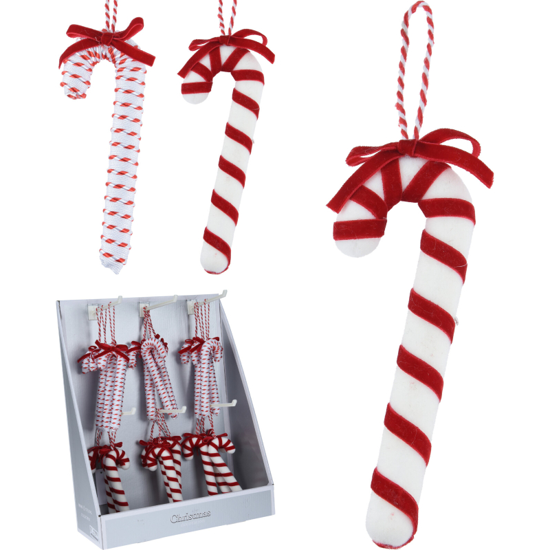 BASTONES NAVIDEÑOS 16CM ROJO/BCO 901400