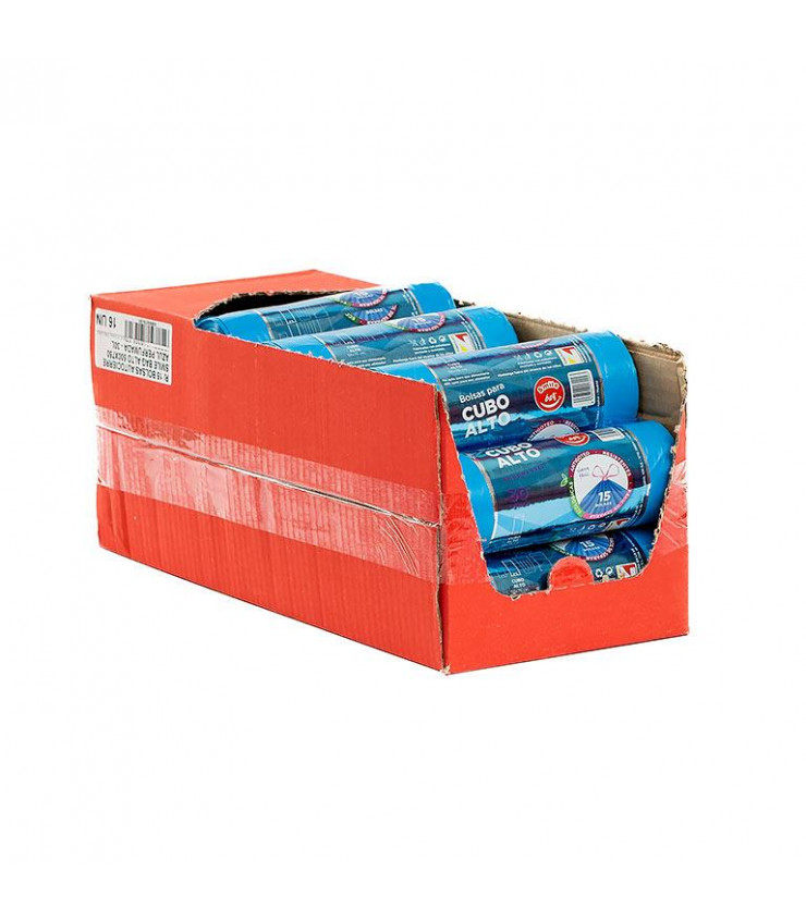 B.BASURA 50X75 C/FACIL 3OL AZUL 15UD 9009000
