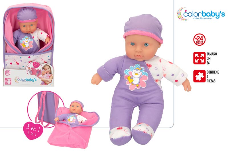BEBE BLANDITO 26CM C/SACO MOCHILA 90500
