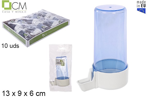 BEBEDERO PAJARO 13CM AZUL 900600