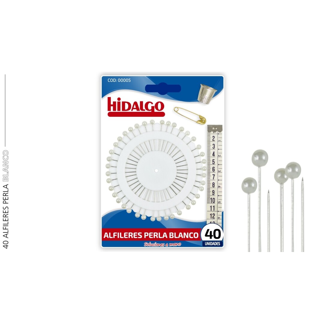 BL.40 ALFILERES PERLA BLANCO 900400
