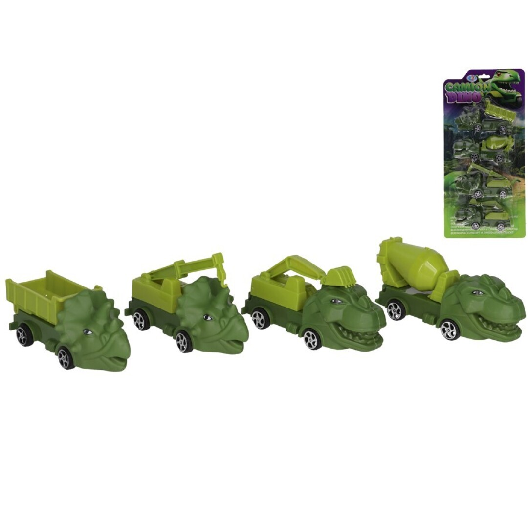 BLISTER 4 CAMIONES DINOSAURIOS 901700