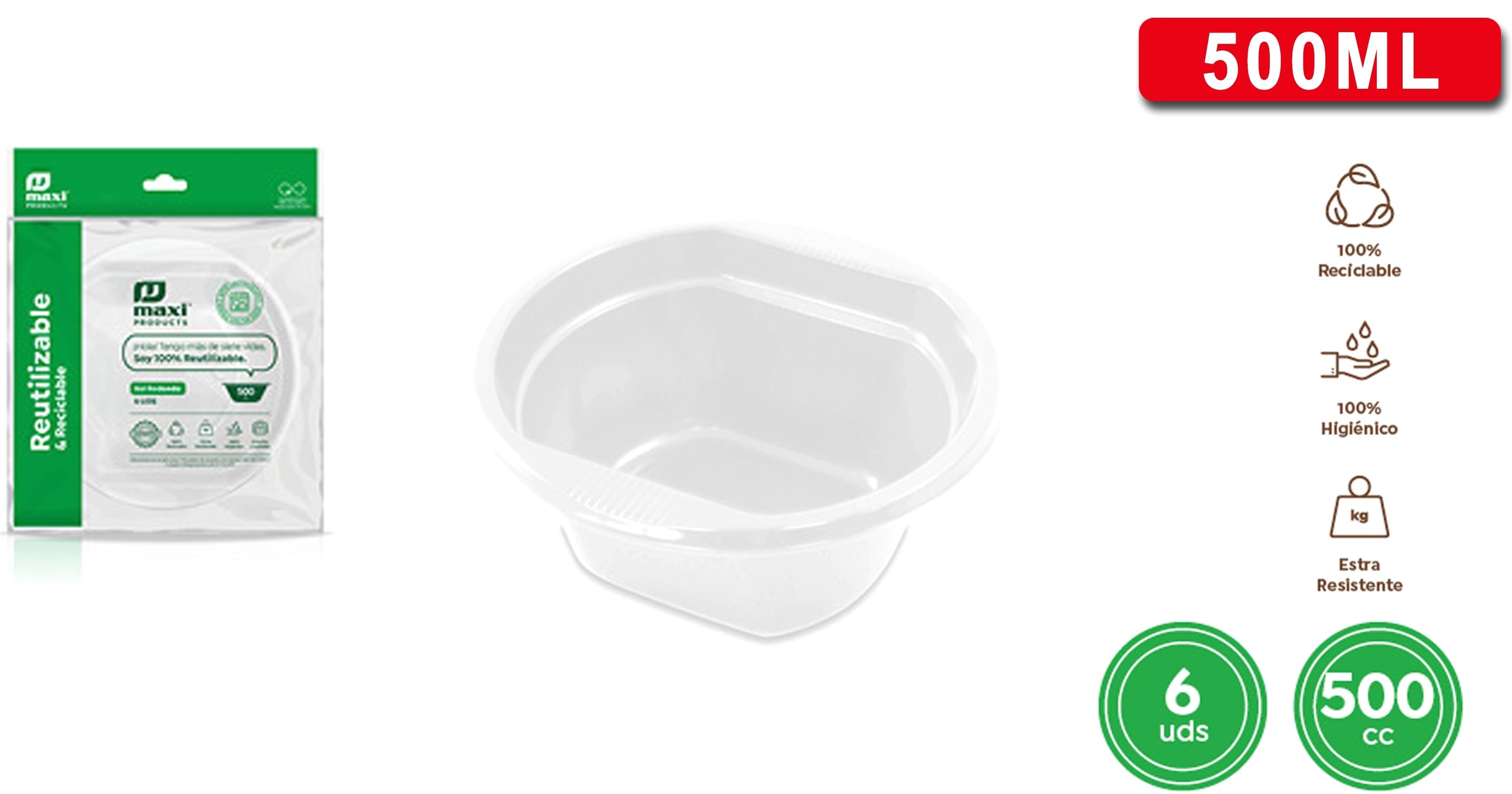 BOL BLANCO 500CC 6U 9004500