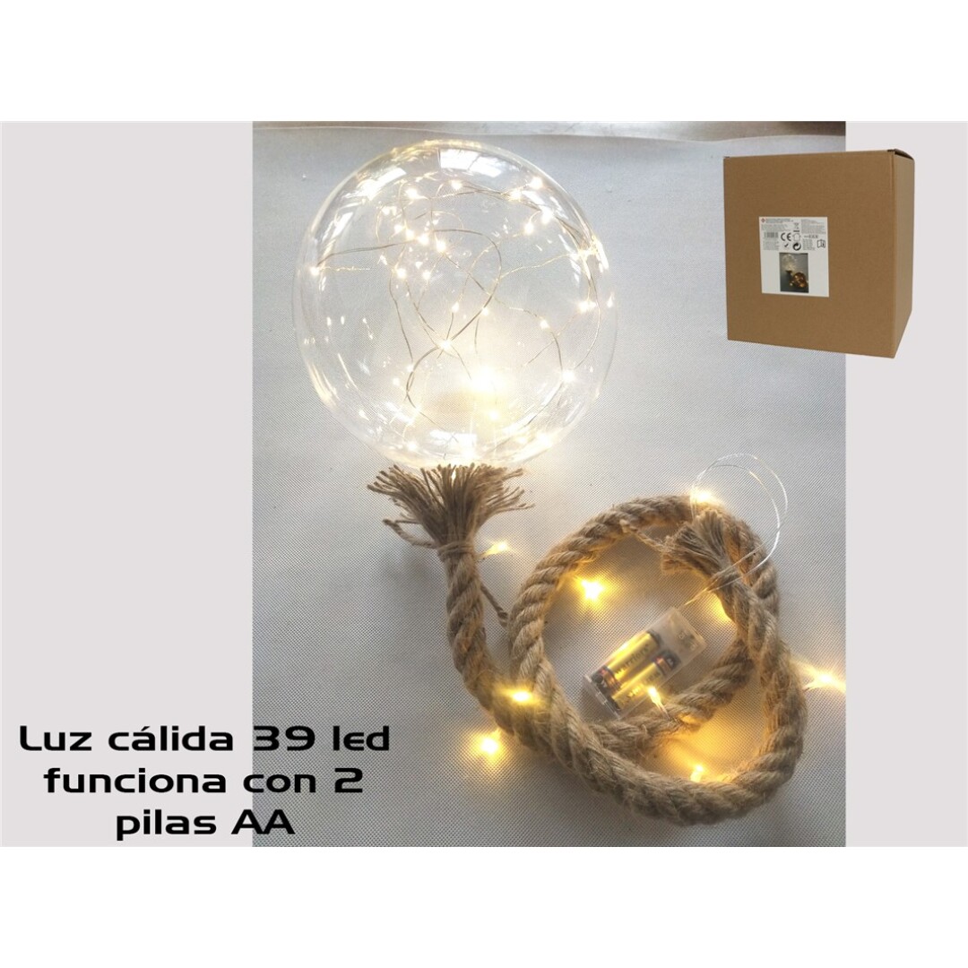 BOLA 39LED BCA CUERDA COLG 20CM/1M 91000
