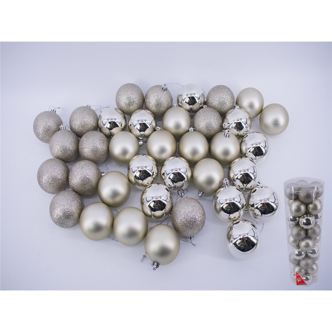 BOLA 6CM X36 MOTLEY PLATA 905500