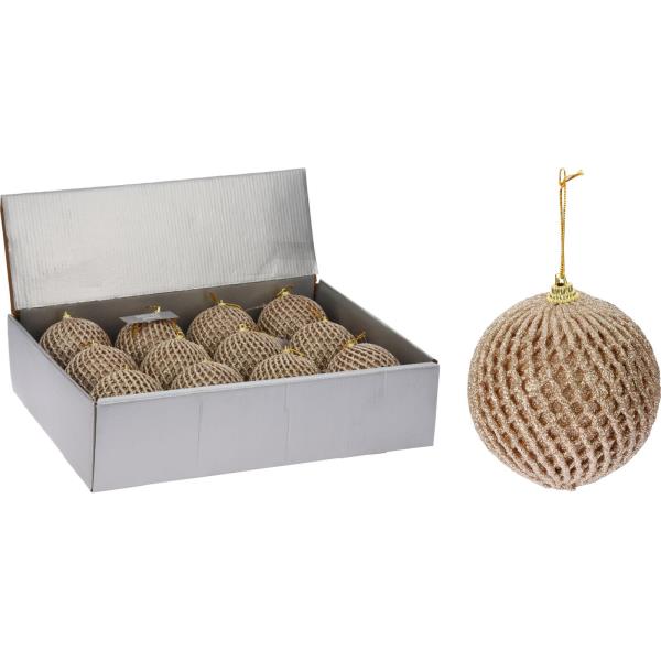 BOLA GLITTER ORO 8CM 9012700
