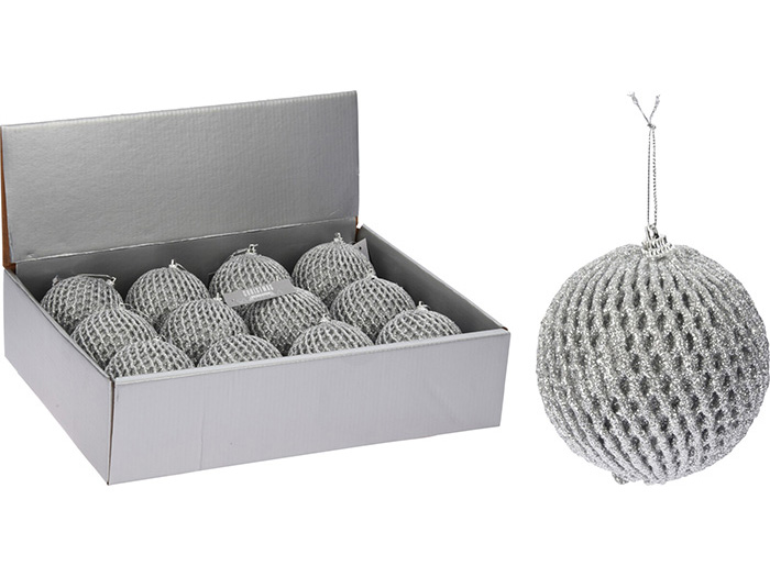 BOLA GLITTER PLATA 8CM  90127000