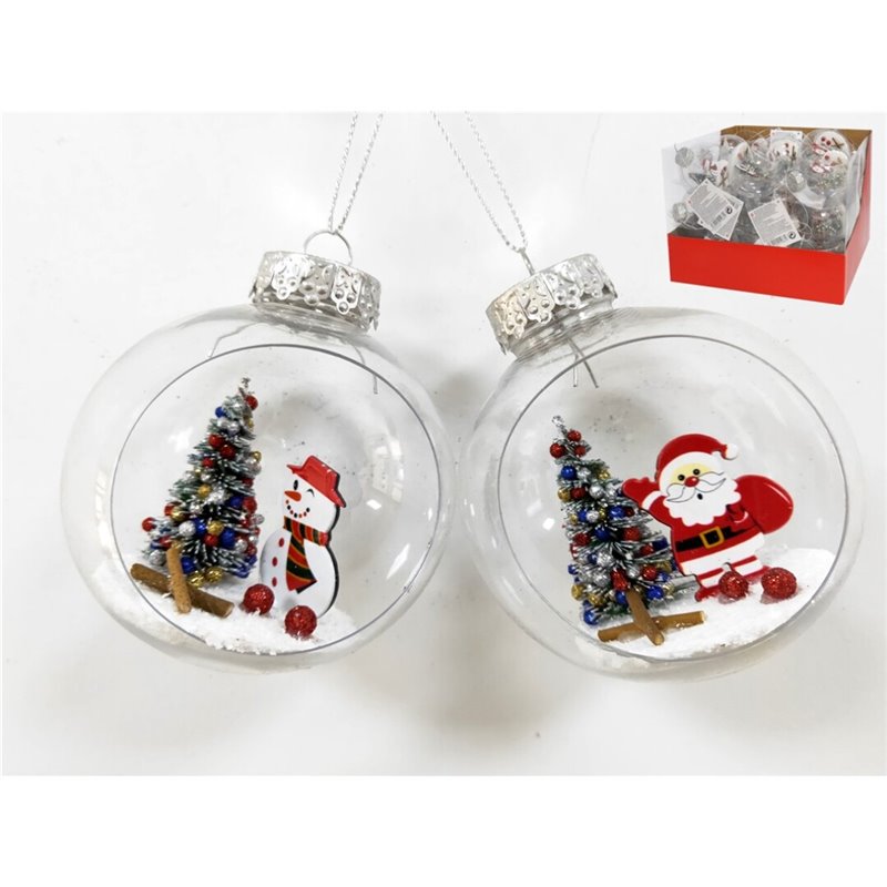 BOLA NAVIDAD ABIERTA C/ESCENA 8CM 900900
