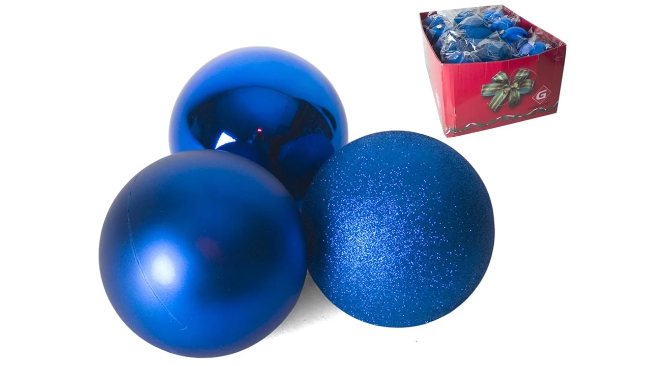 BOLA NAVIDAD AZUL 15CM 9016500