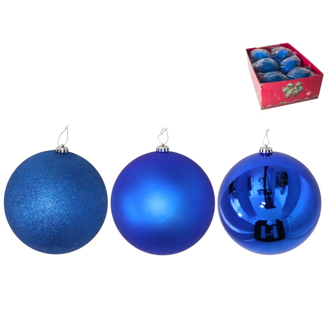 BOLA NAVIDAD AZUL 20CM 904300