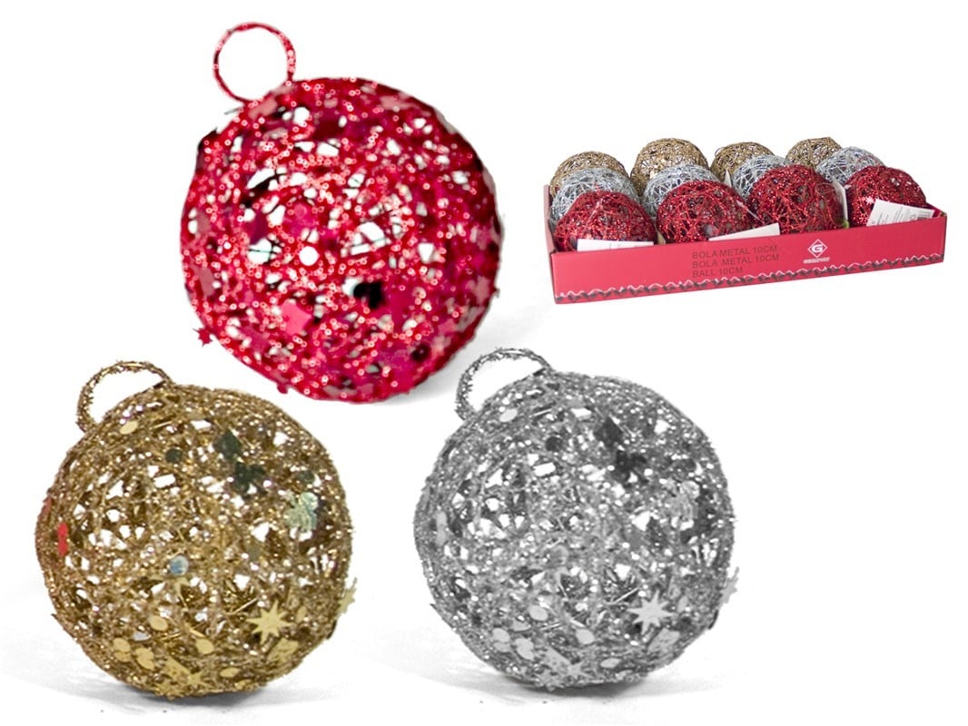 BOLA NAVIDAD METAL 10CM 901000