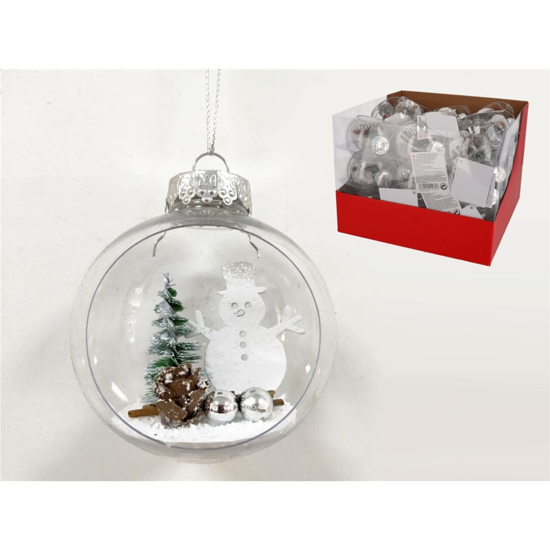 BOLA NAV.MUÑECO NIEVE 8CM 9009500