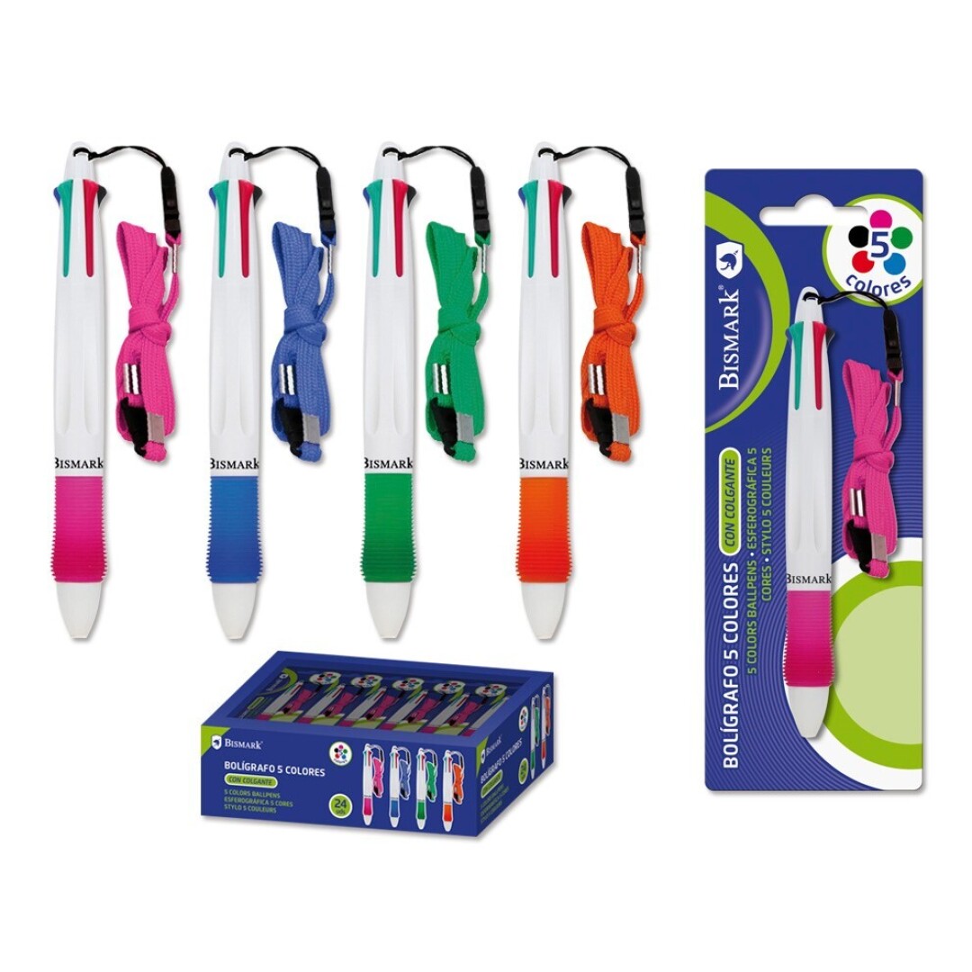 BOLIGRAFO 5EN1 C/CINTA COLG. 900800