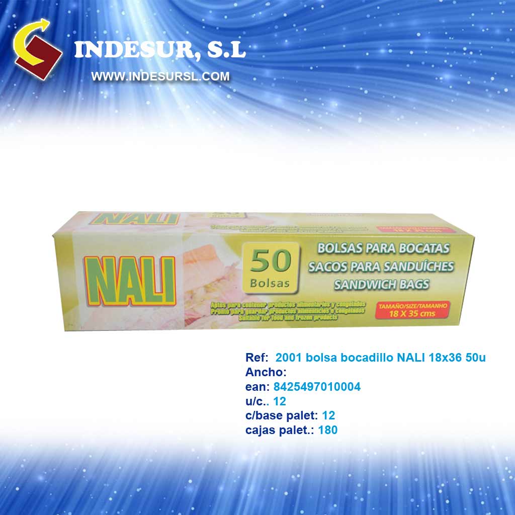 BOLSA BOCADILLO 18X36 50U 900750