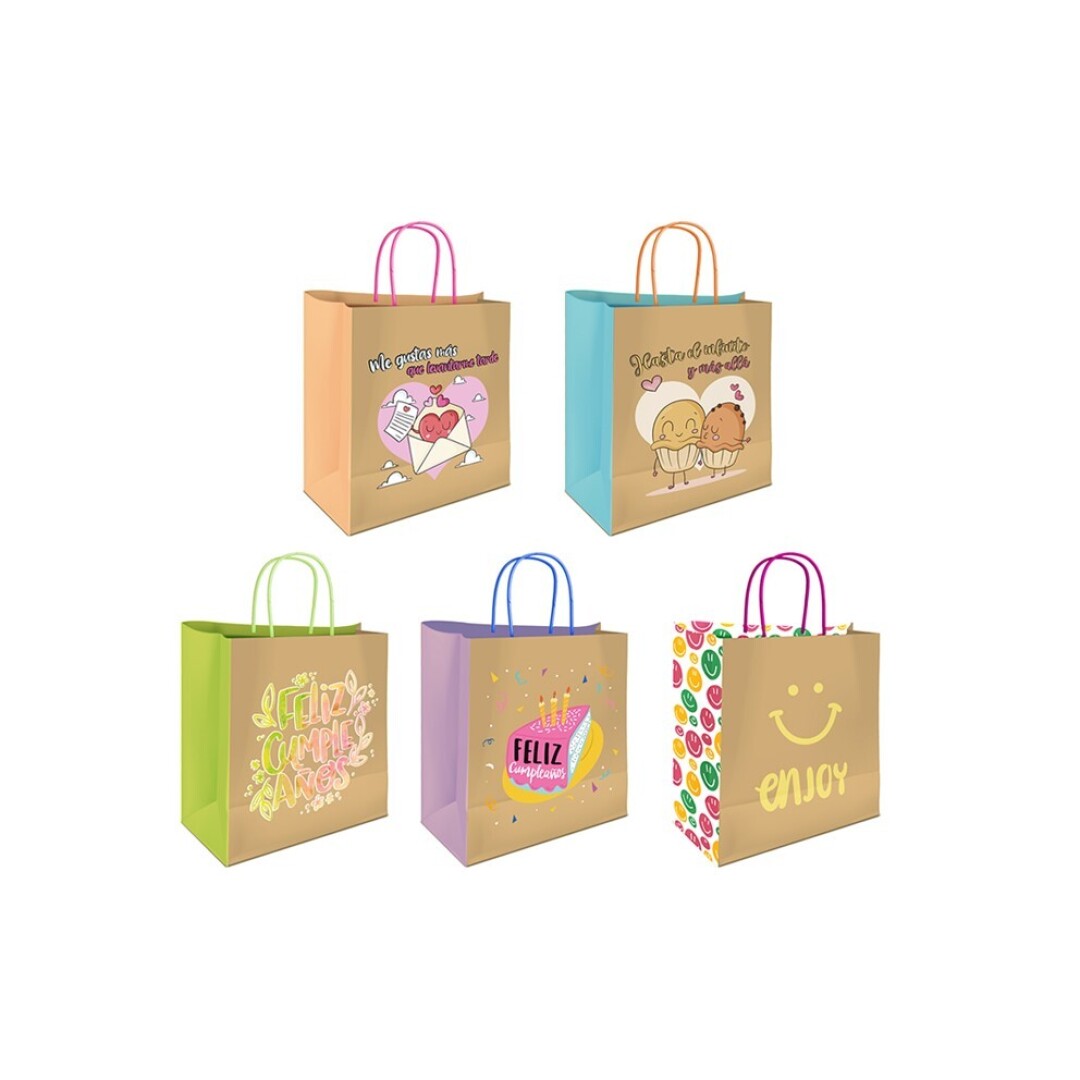 BOLSA KRAFT MENSAJES 26X8X24 900500