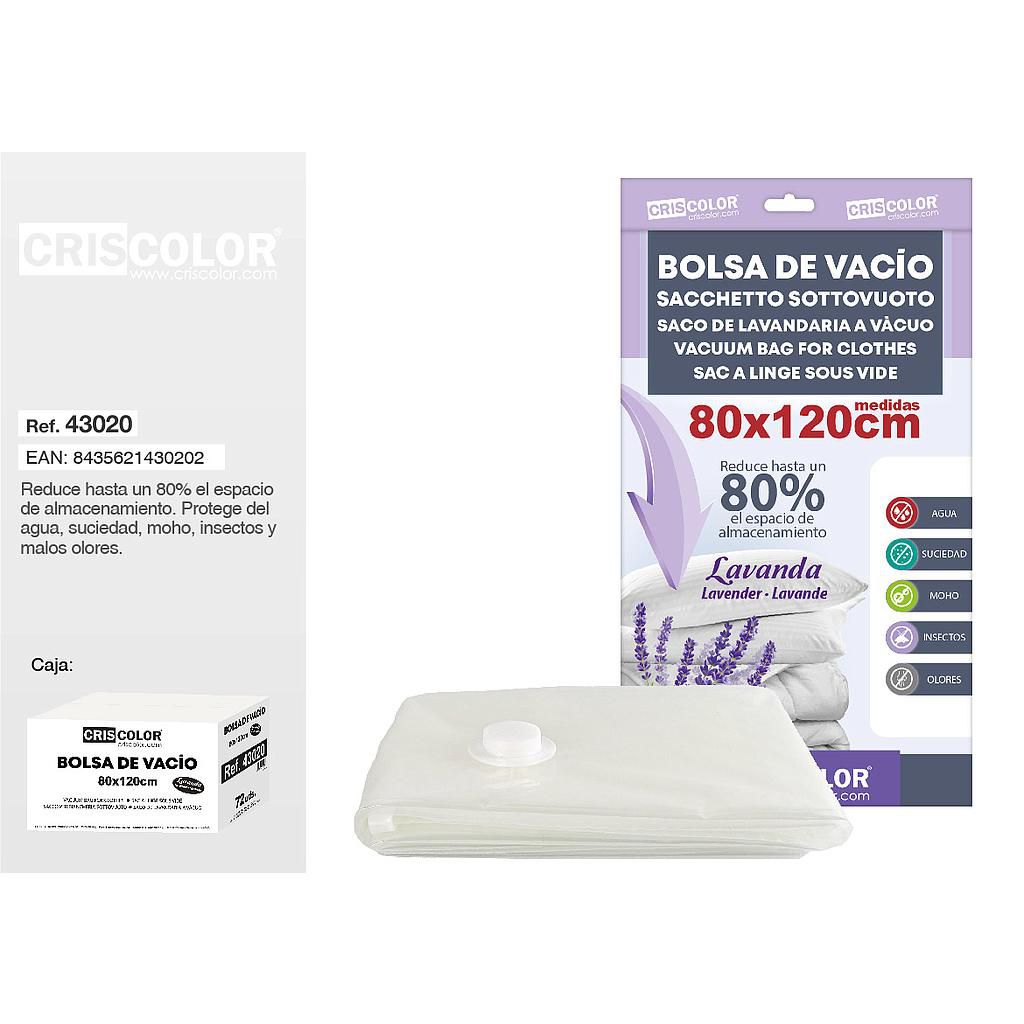 BOLSA VACIO ROPA 80X120 LAVANDA 9014500