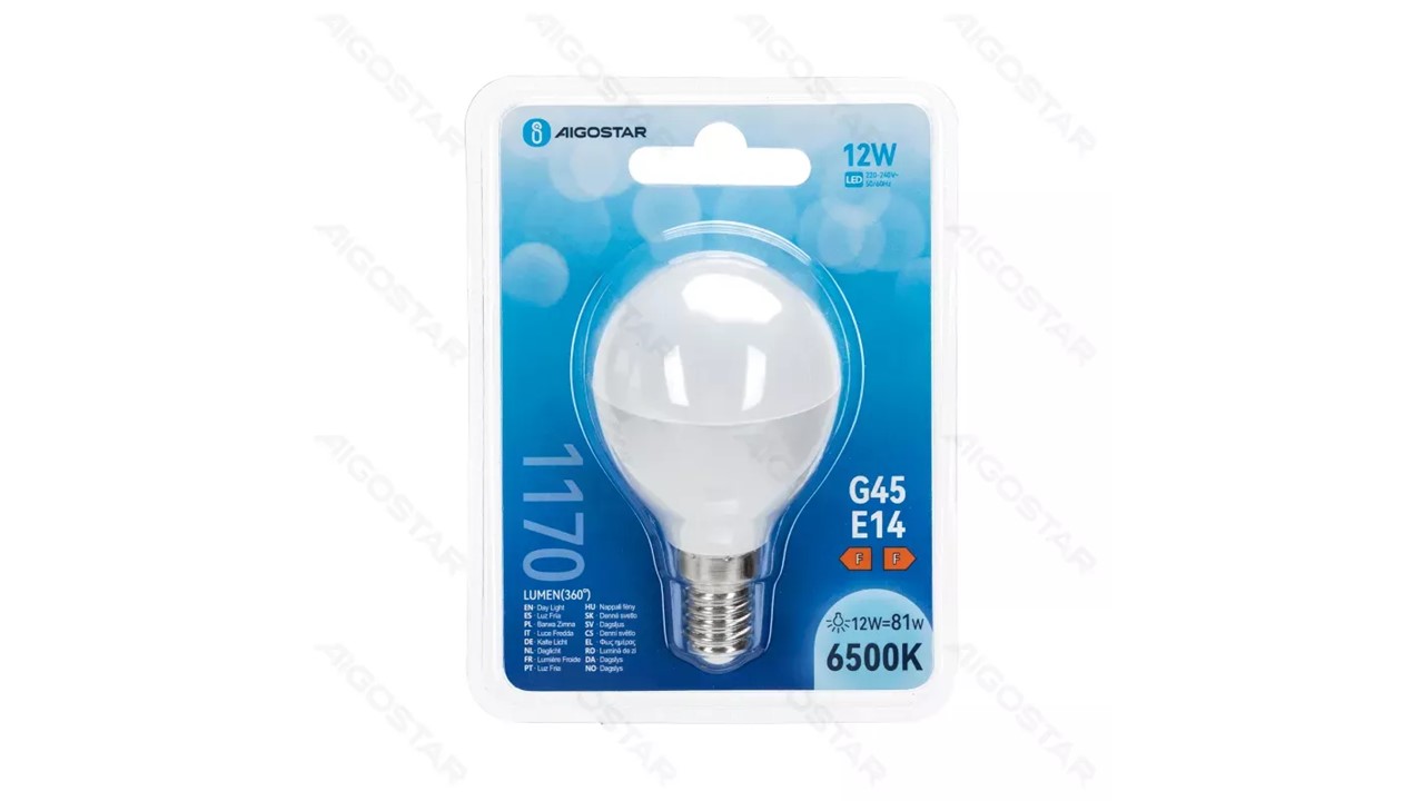 BOMBILLA LED G45 12W E14 6500K  901500