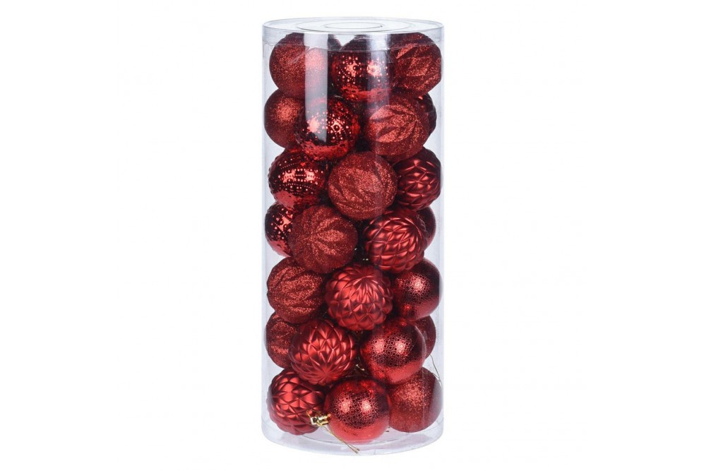 BOTE 35 BOLAS ROJAS 6CM 9084500