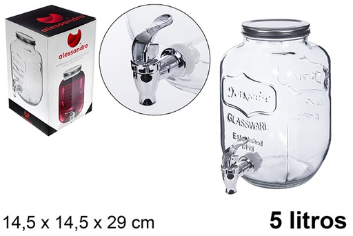 BOTE DISPENSADOR BEBIDAS C/GRIFO 5L 906700