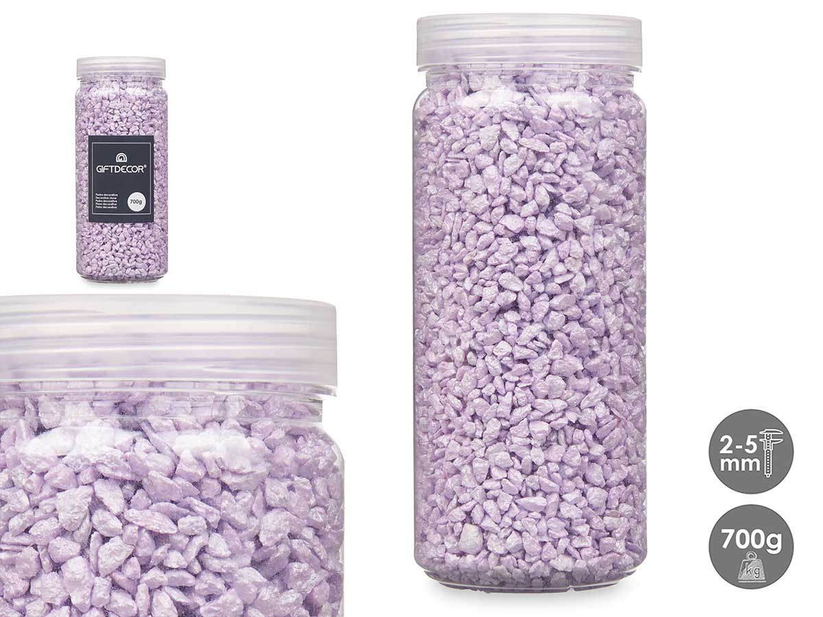 BOTE PIEDRAS 700GR LILA 901100