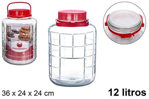 BOTELLA CRISTAL ASA ROJA 12L 911100