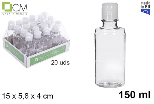 BOTELLA PET OVAL C/T FLIP-TOP 150ML 900500