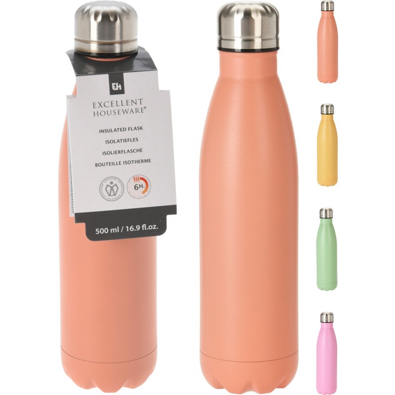 BOTELLA TERMO 500ML INOX COLOR 907000