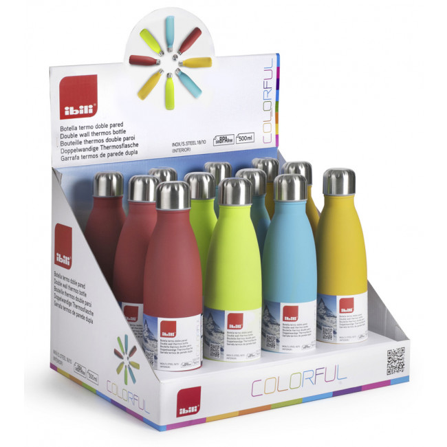 BOTELLA TERMO DOBLE  500ML COLORF 908800
