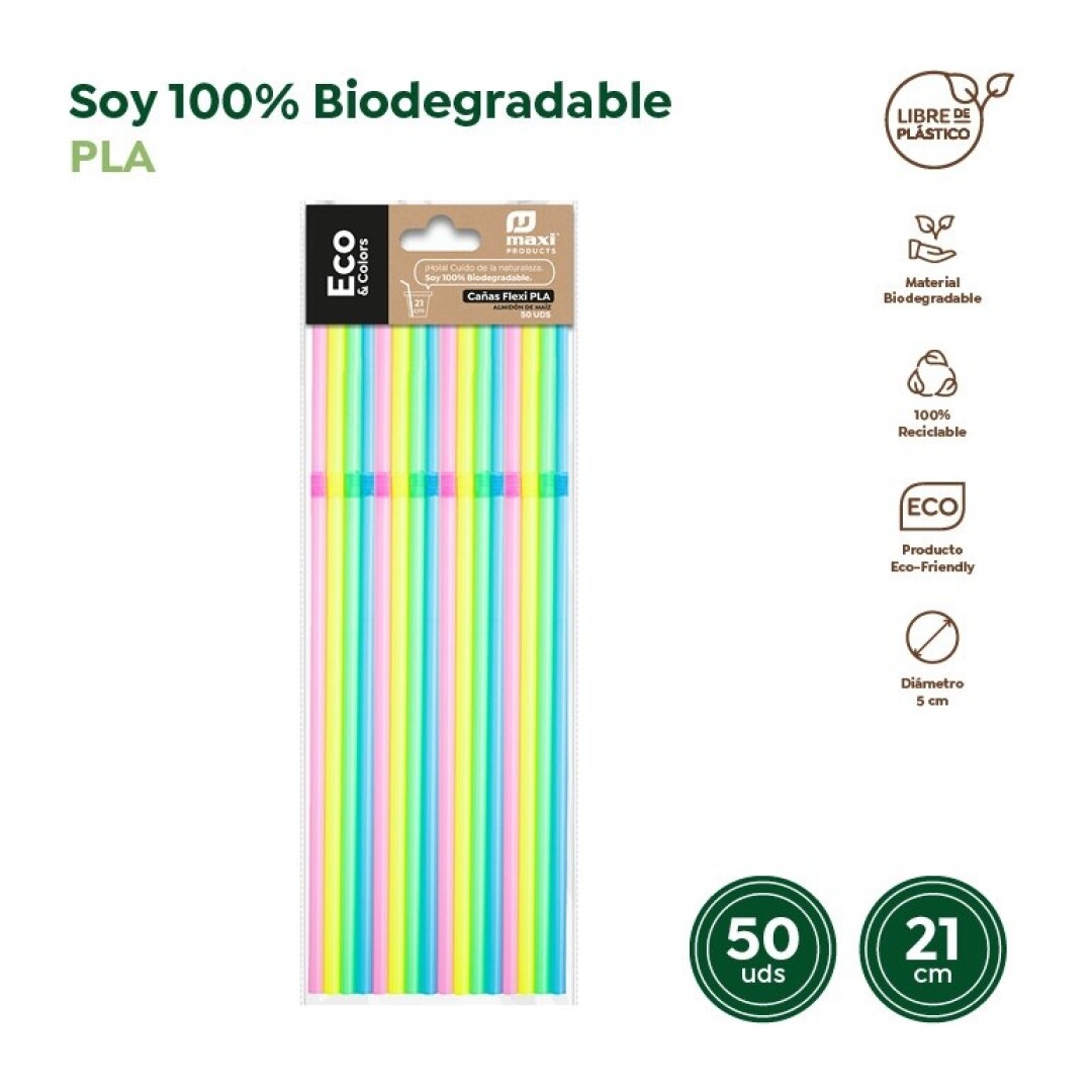 CAÑITA FLEXIBLE BIOD.COLOR 50U 900700
