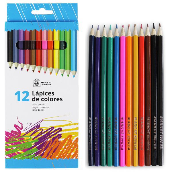CAJA 12 LAPICES COLORES 17CM 900600