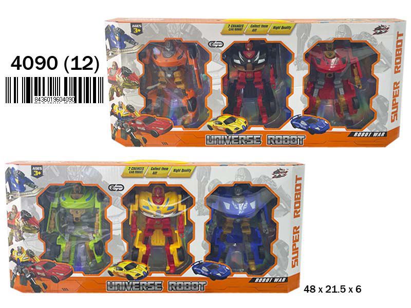 CAJA 3 ROBOTS TRANSFORMABLE 9053000