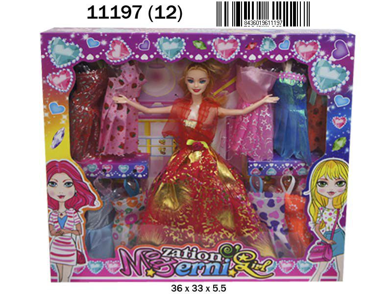 CAJA MUÑECA 12VESTIDOS 905300