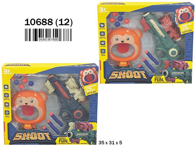 CAJA PISTOLA PUNTERIA MONO 905300