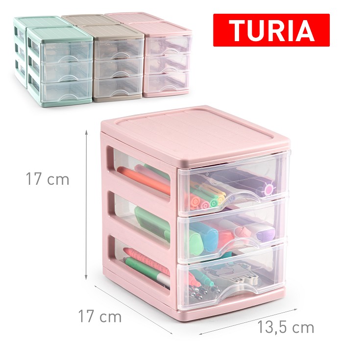 CAJONERA TURIA 3CAJ VRM 17X13X17 9031500