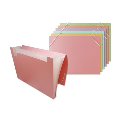 CARPETA PP FUELLE 12D  PASTEL 903500